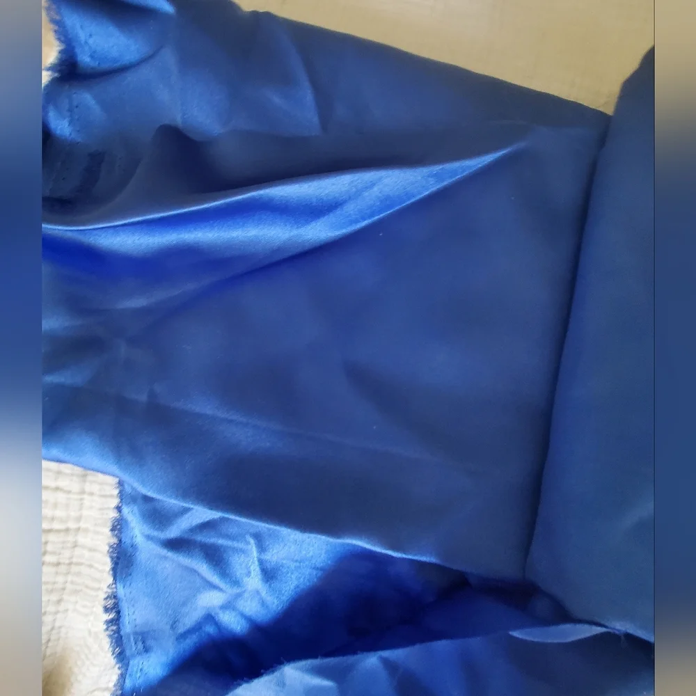 💎$3 WITH BUNDLE💎 Royal Blue Satin Fabric